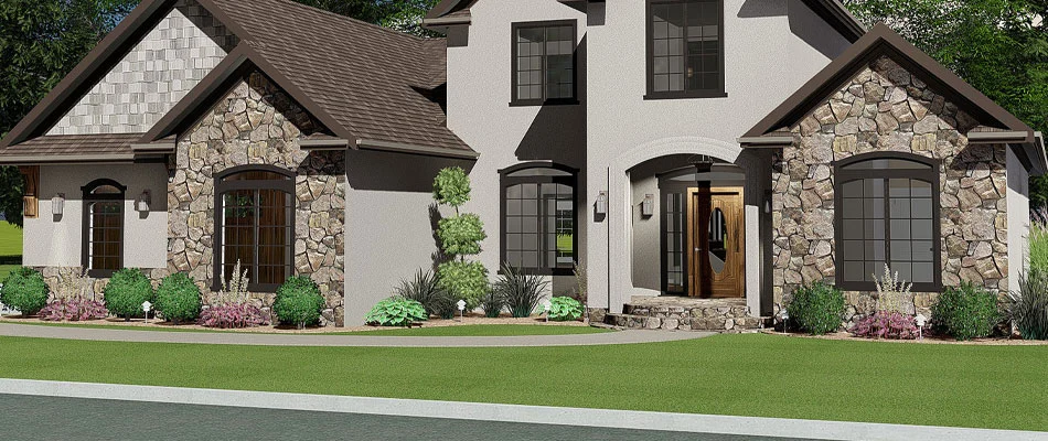 3D design and rendering for a new landscape project at a home in Jeffersonville, IN.